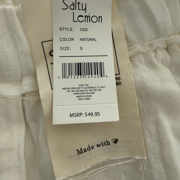 Salty Lemon - Women S Shorts and Top 100% Cotton NWT - Picture 9 of 16